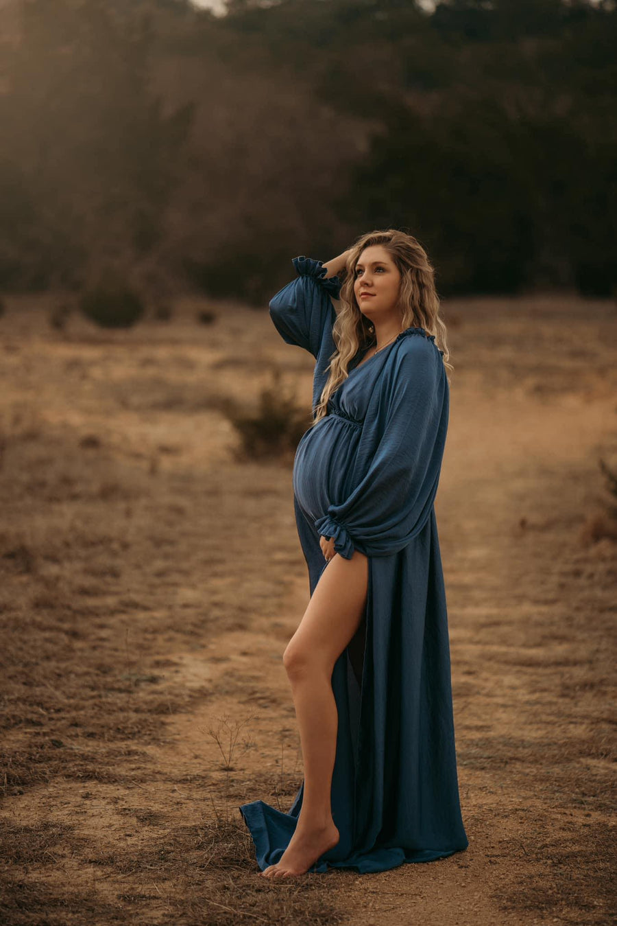 Birgit Maternity Silk Unique Boho Dresses - Pregnancy - maternity clothes - ZeBu Be You