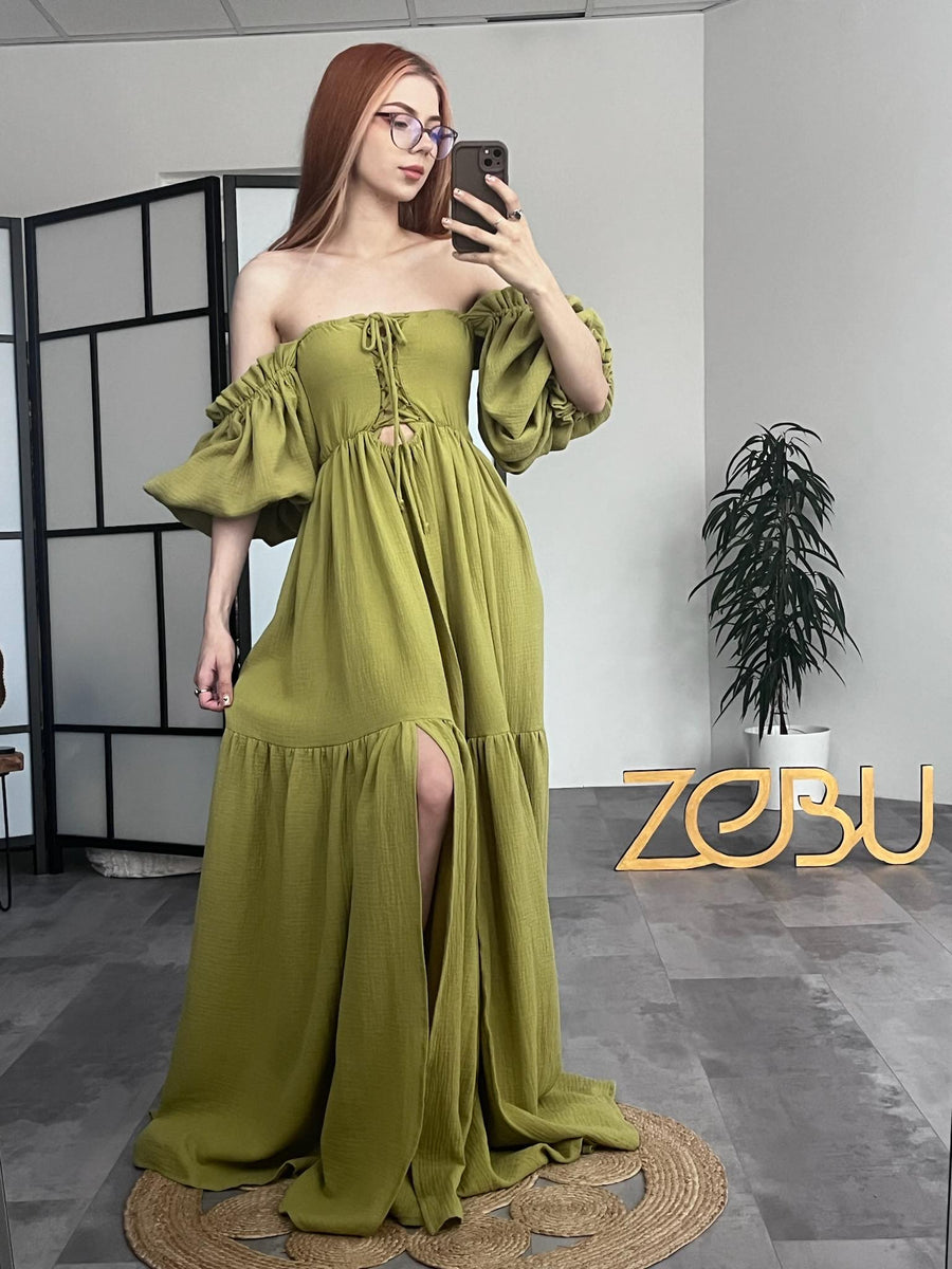 Brianna Gauze Maternity Unique Boho Dresses - Pregnancy - maternity clothes - ZeBu Be You