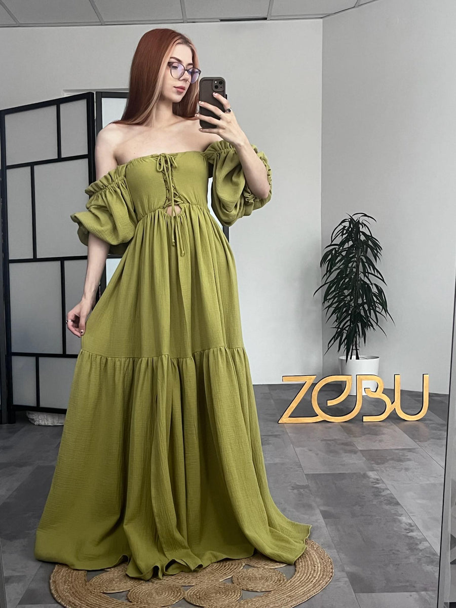 Brianna Gauze Maternity Unique Boho Dresses - Pregnancy - maternity clothes - ZeBu Be You