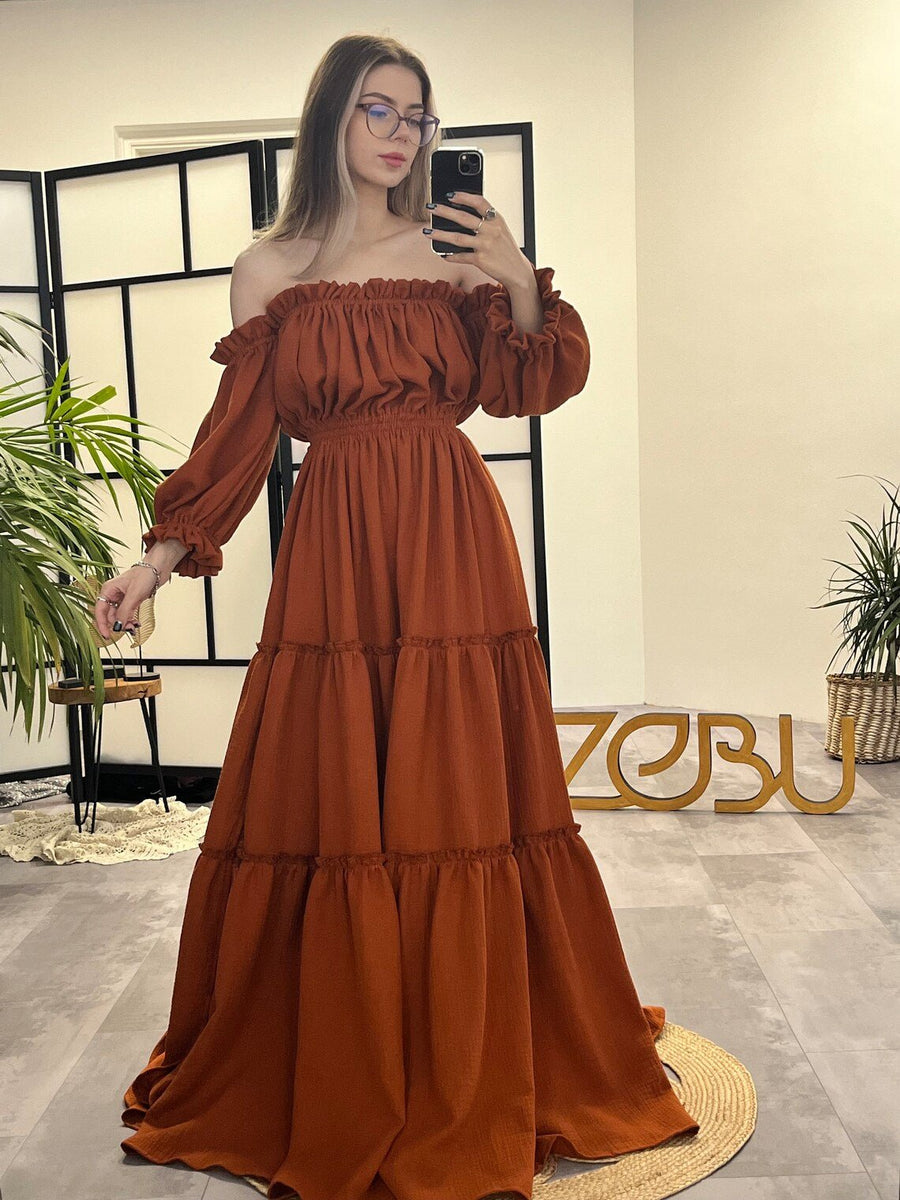 Colette Maternity Gauze Unique Boho Dresses - Pregnancy - maternity clothes - ZeBu Be You