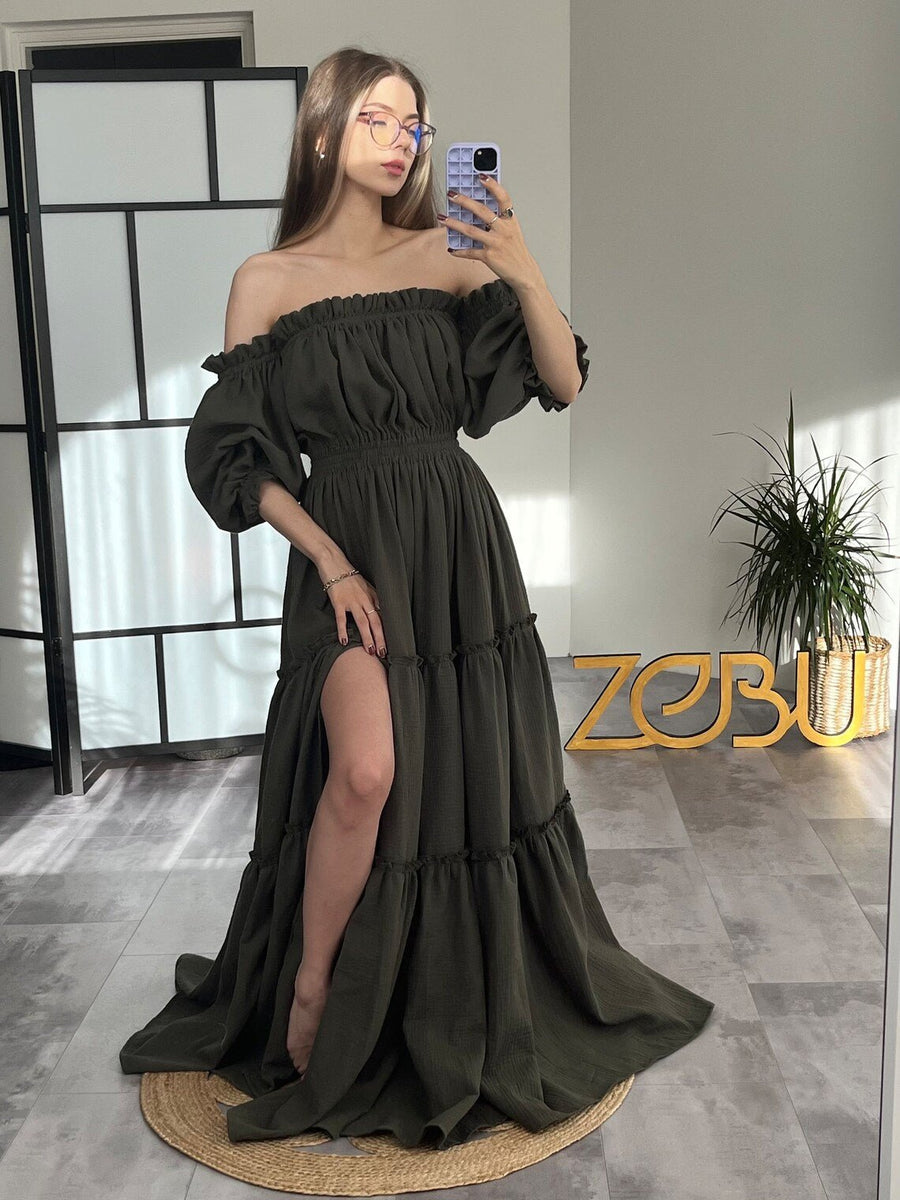 Colette Maternity Gauze Unique Boho Dresses - Pregnancy - maternity clothes - ZeBu Be You