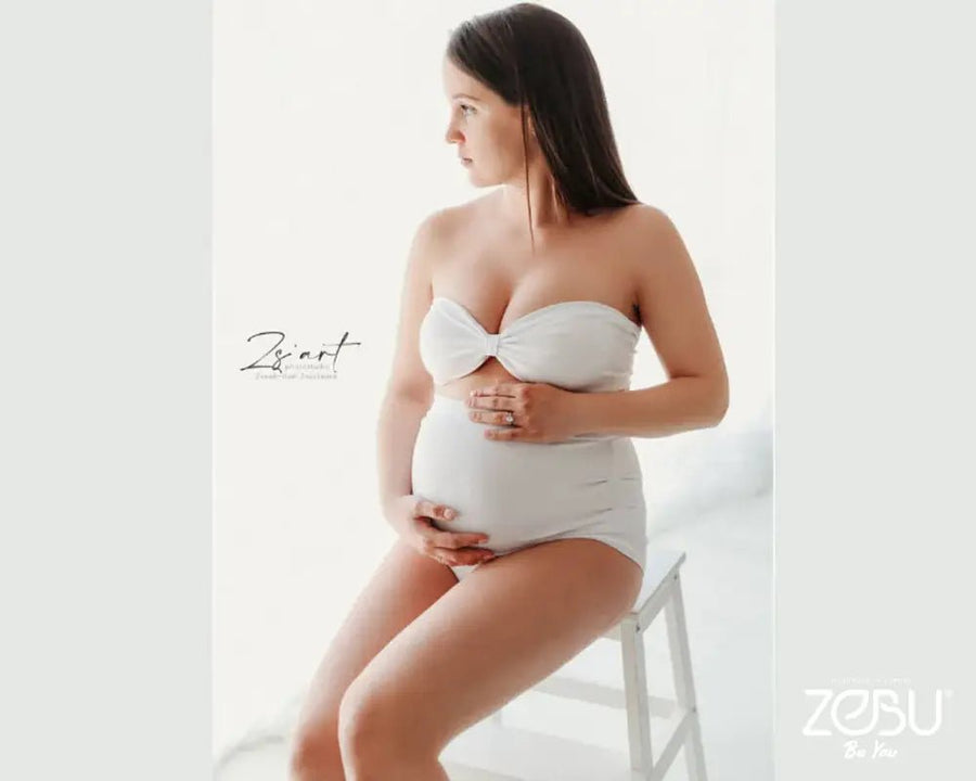 Diamand 2 Piece Set Jersey Maternity Bodysuit for Photoshoot - Pregnancy - maternity clothes - ZeBu Be You