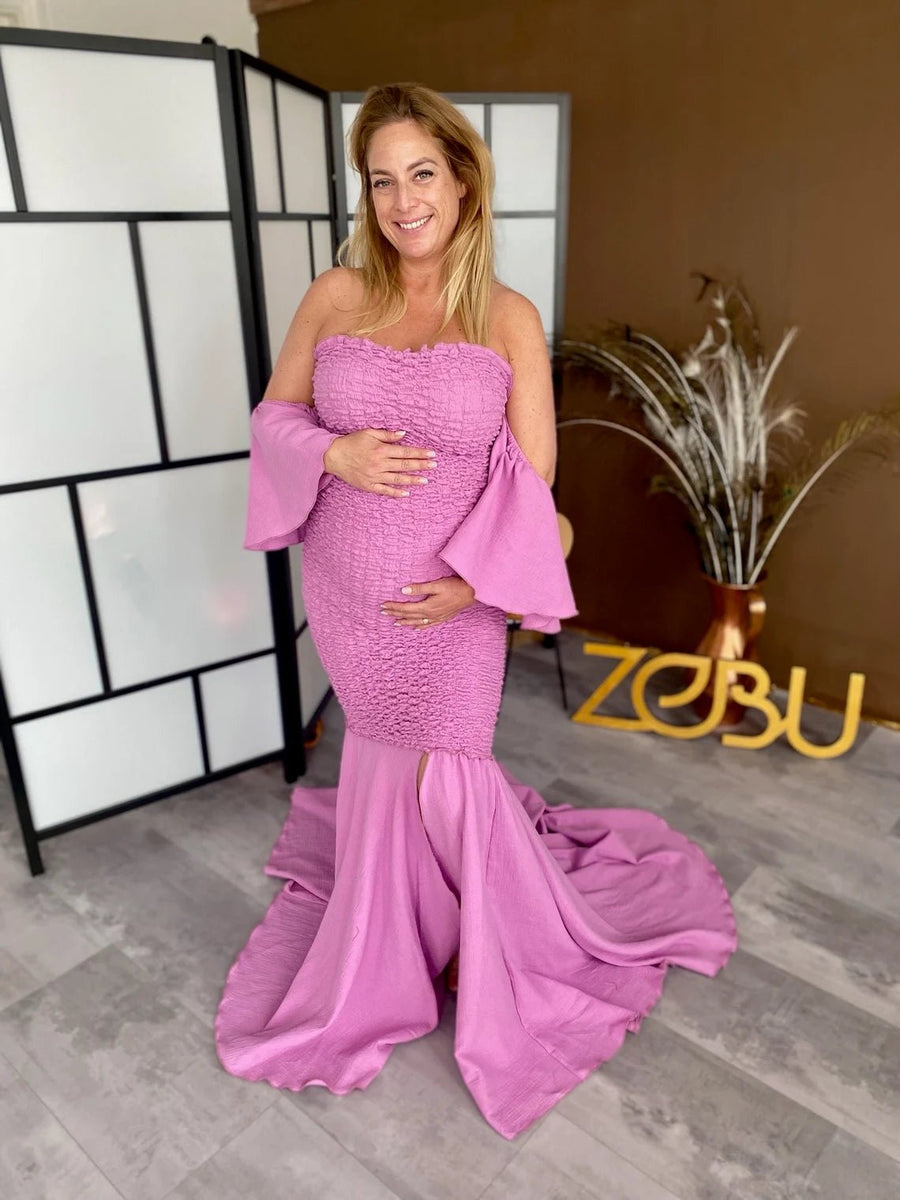 Drage Gauze Unique Maternity Dress for Photoshoot - Pregnancy - maternity clothes - ZeBu Be You