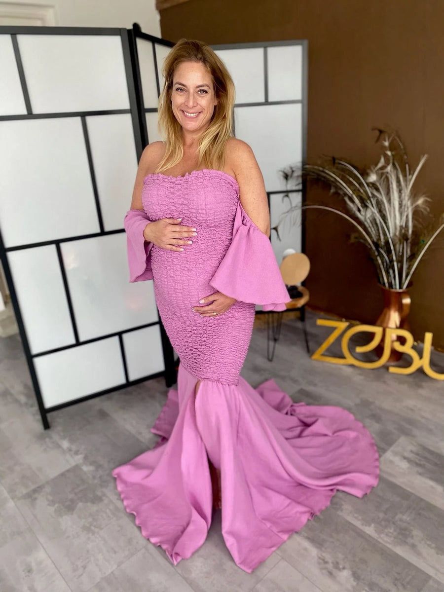 Drage Gauze Unique Maternity Dress for Photoshoot - Pregnancy - maternity clothes - ZeBu Be You