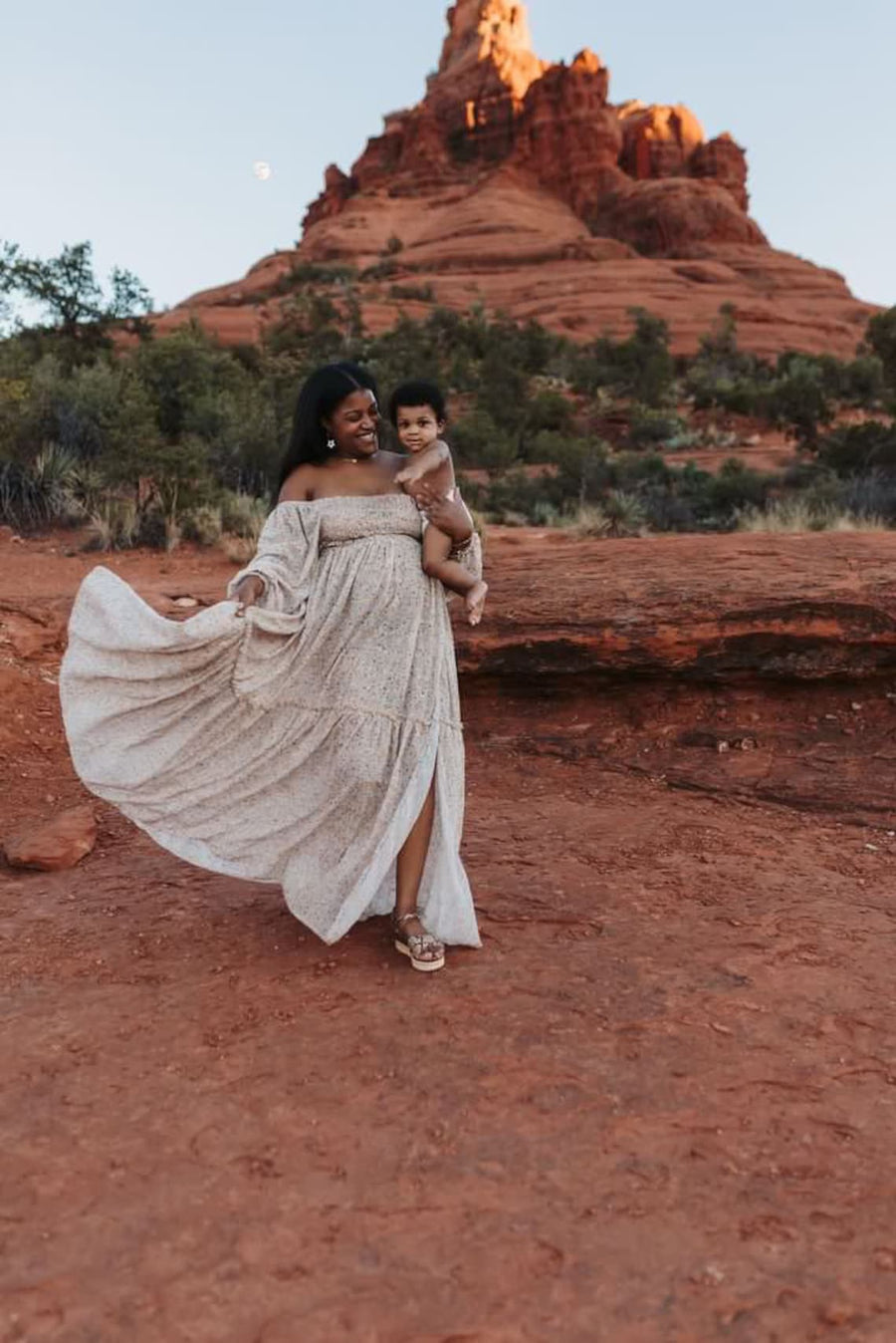 Ethereal Maternity Chiffon Unique Boho Dresses - Pregnancy - maternity clothes - ZeBu Be You