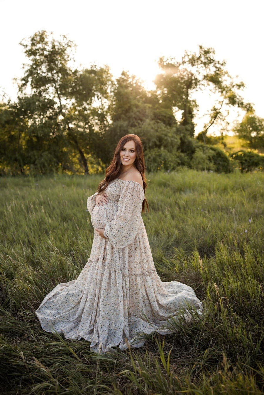 Ethereal Maternity Chiffon Unique Boho Dresses - Pregnancy - maternity clothes - ZeBu Be You