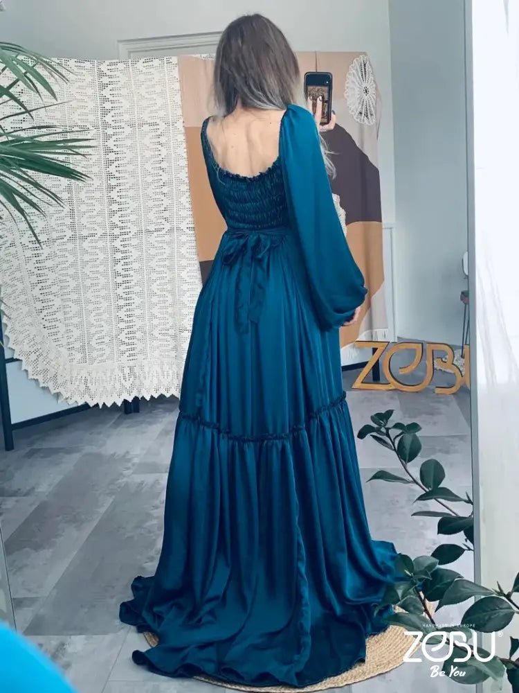 Ethereal Maternity Silk Unique Boho dresses - Pregnancy - maternity clothes - ZeBu Be You