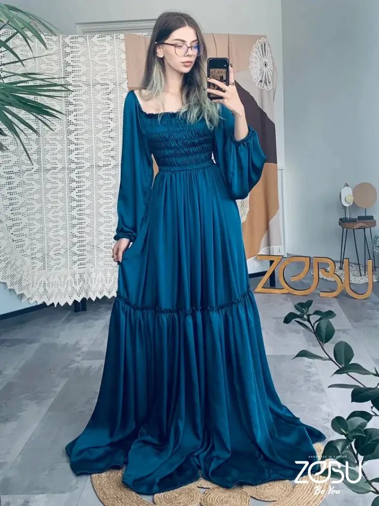 Ethereal Maternity Silk Unique Boho dresses - Pregnancy - maternity clothes - ZeBu Be You