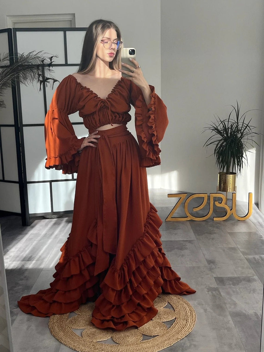 Euphoria Gauze Maternity Dress for Photoshoot - Pregnancy - maternity clothes - ZeBu Be You