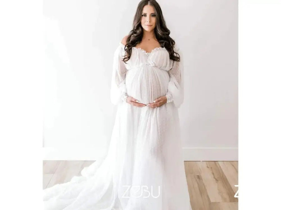 Exclusive Ariadna Maternity Muslin Wedding Dresses - Pregnancy - maternity clothes - ZeBu Be You