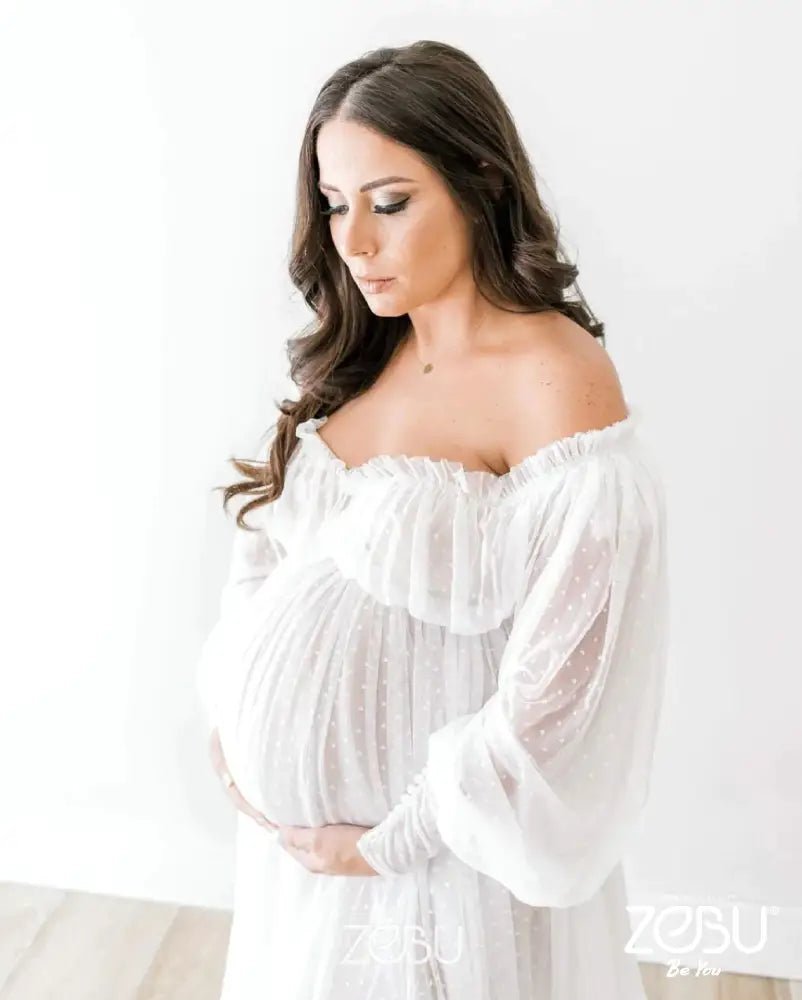 Exclusive Ariadna Maternity Muslin Wedding Dresses - Pregnancy - maternity clothes - ZeBu Be You