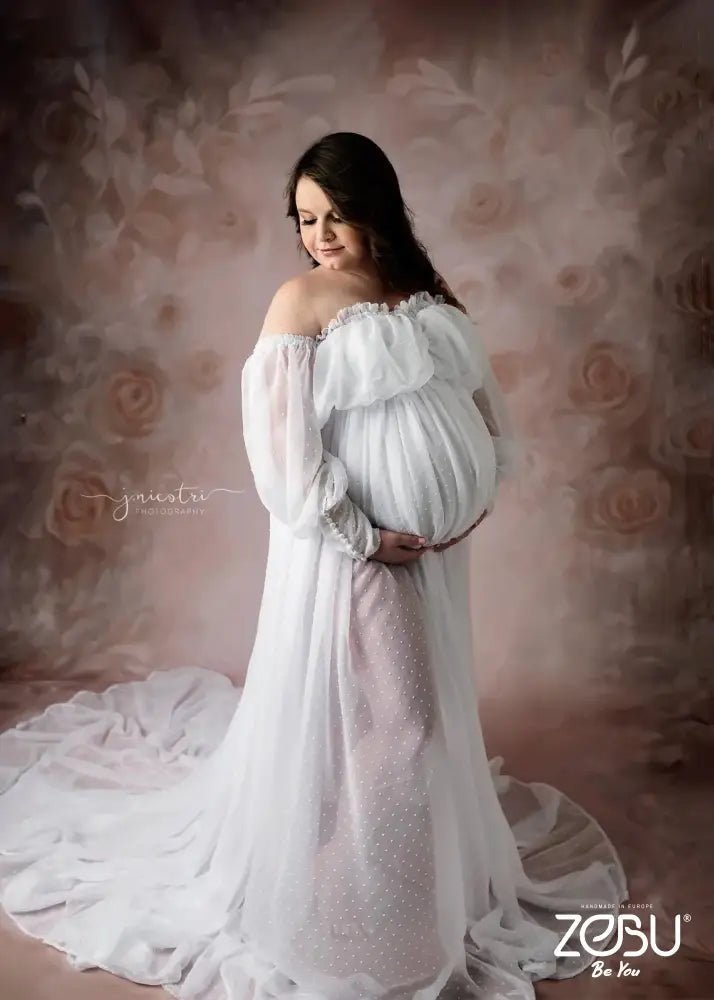 Exclusive Ariadna Maternity Muslin Wedding Dresses - Pregnancy - maternity clothes - ZeBu Be You