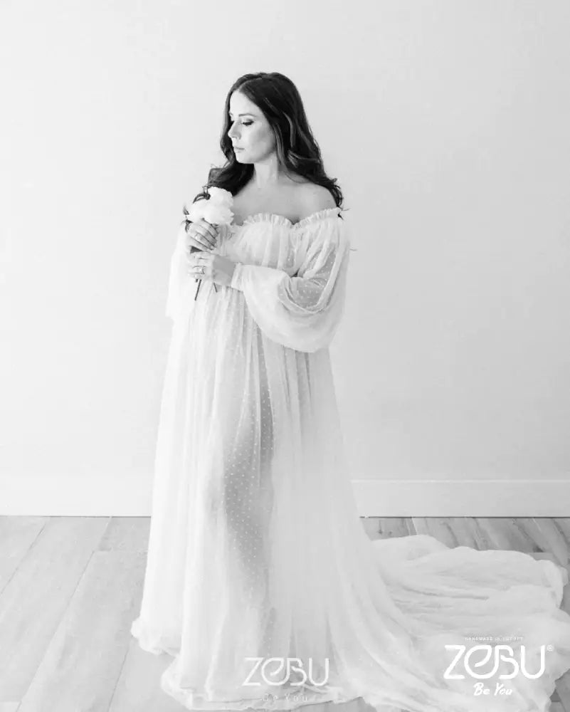 Exclusive Ariadna Maternity Muslin Wedding Dresses - Pregnancy - maternity clothes - ZeBu Be You