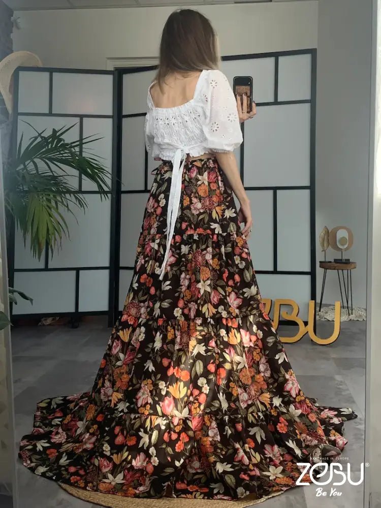 Floral Romance Skirt + Lace Top Maternity Photoshoot Dress - Pregnancy - maternity clothes - ZeBu Be You
