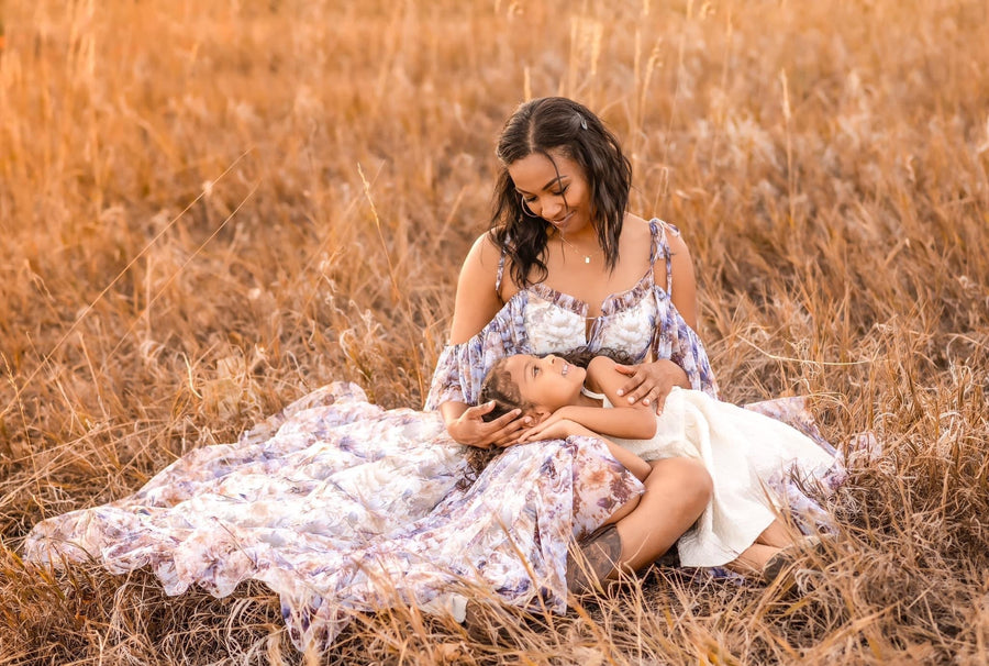 Floral Tulle Magnolia Maternity Unique Boho Dresses - Pregnancy - maternity clothes - ZeBu Be You