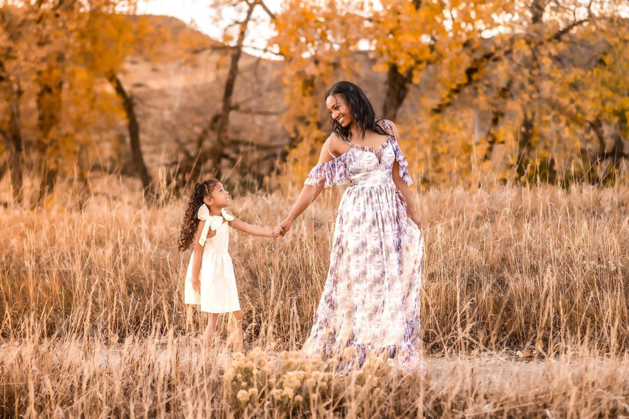 Floral Tulle Magnolia Maternity Unique Boho Dresses - Pregnancy - maternity clothes - ZeBu Be You