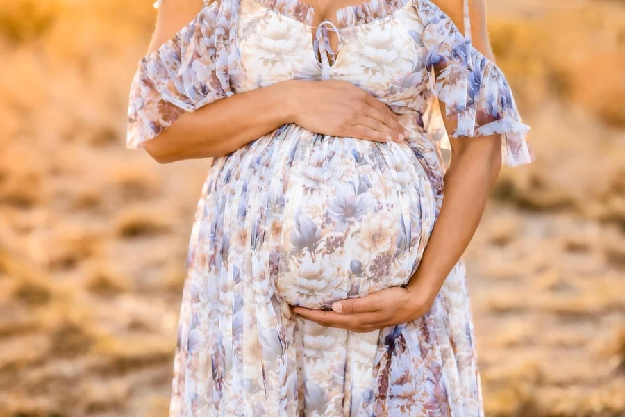 Floral Tulle Magnolia Maternity Unique Boho Dresses - Pregnancy - maternity clothes - ZeBu Be You