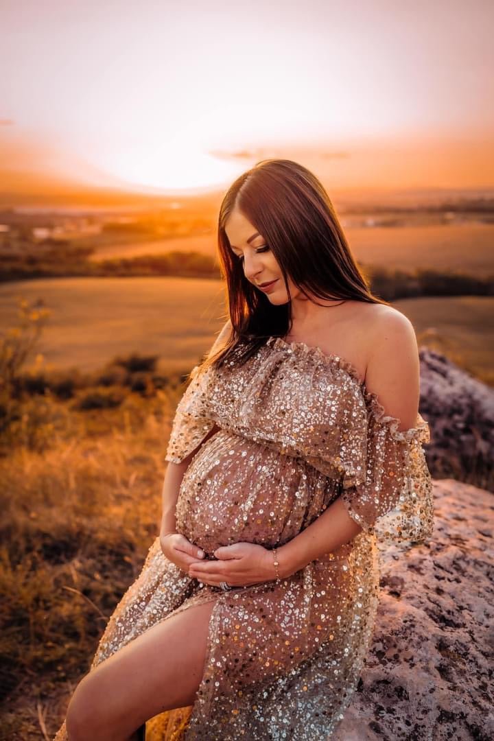 Helena Sequin Maternity Unique Boho Dresses - Pregnancy - maternity clothes - ZeBu Be You