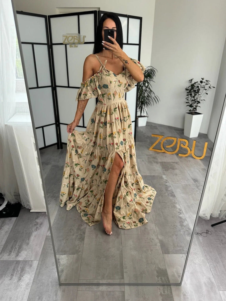 Hilary Embroided Unique Boho Maternity Dresses - Pregnancy - maternity clothes - ZeBu Be You