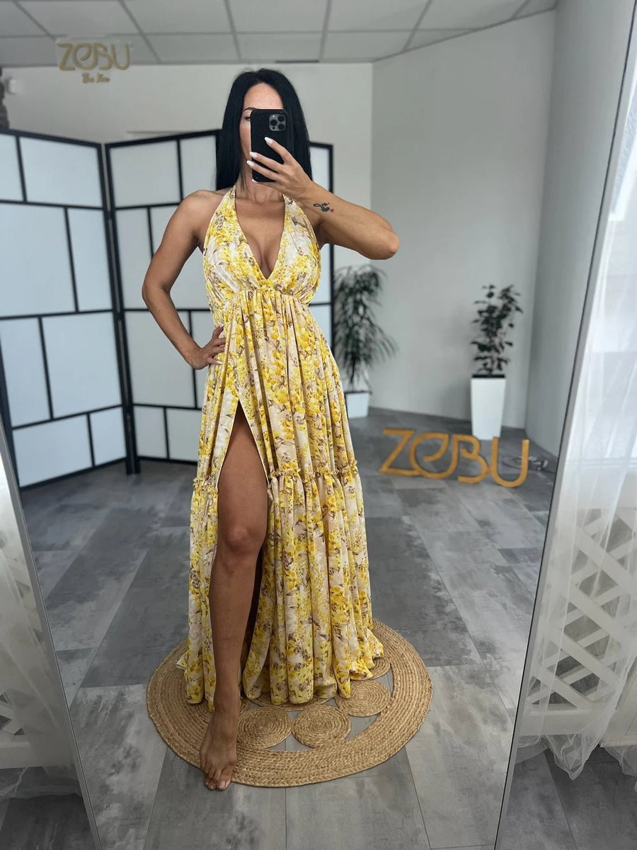 Lora Floral Chiffon Maternity Unique Boho Dresses - Pregnancy - maternity clothes - ZeBu Be You