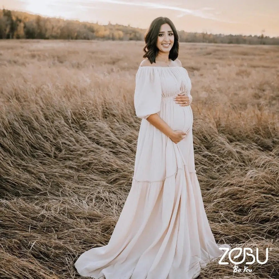 Maureen Maternity Gauze Unique Boho Dresses - Pregnancy - maternity clothes - ZeBu Be You