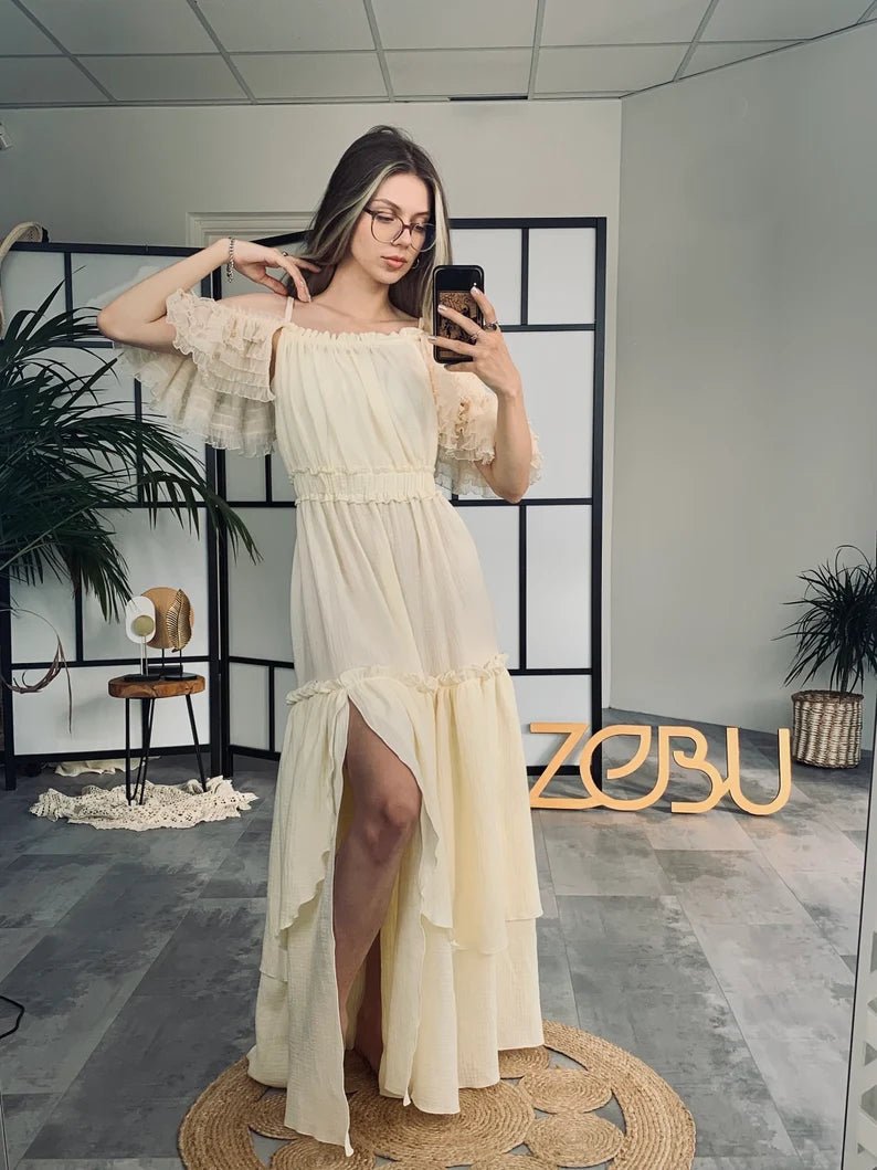Natalia Tulle Maternity Unique Boho Dresses - Pregnancy - maternity clothes - ZeBu Be You
