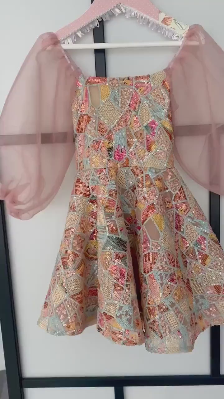 Lollipop sequin baby girl dress