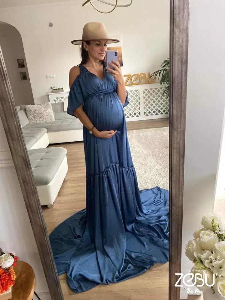 Provance Maternity Silk Unique Boho Dresses - Pregnancy - maternity clothes - ZeBu Be You
