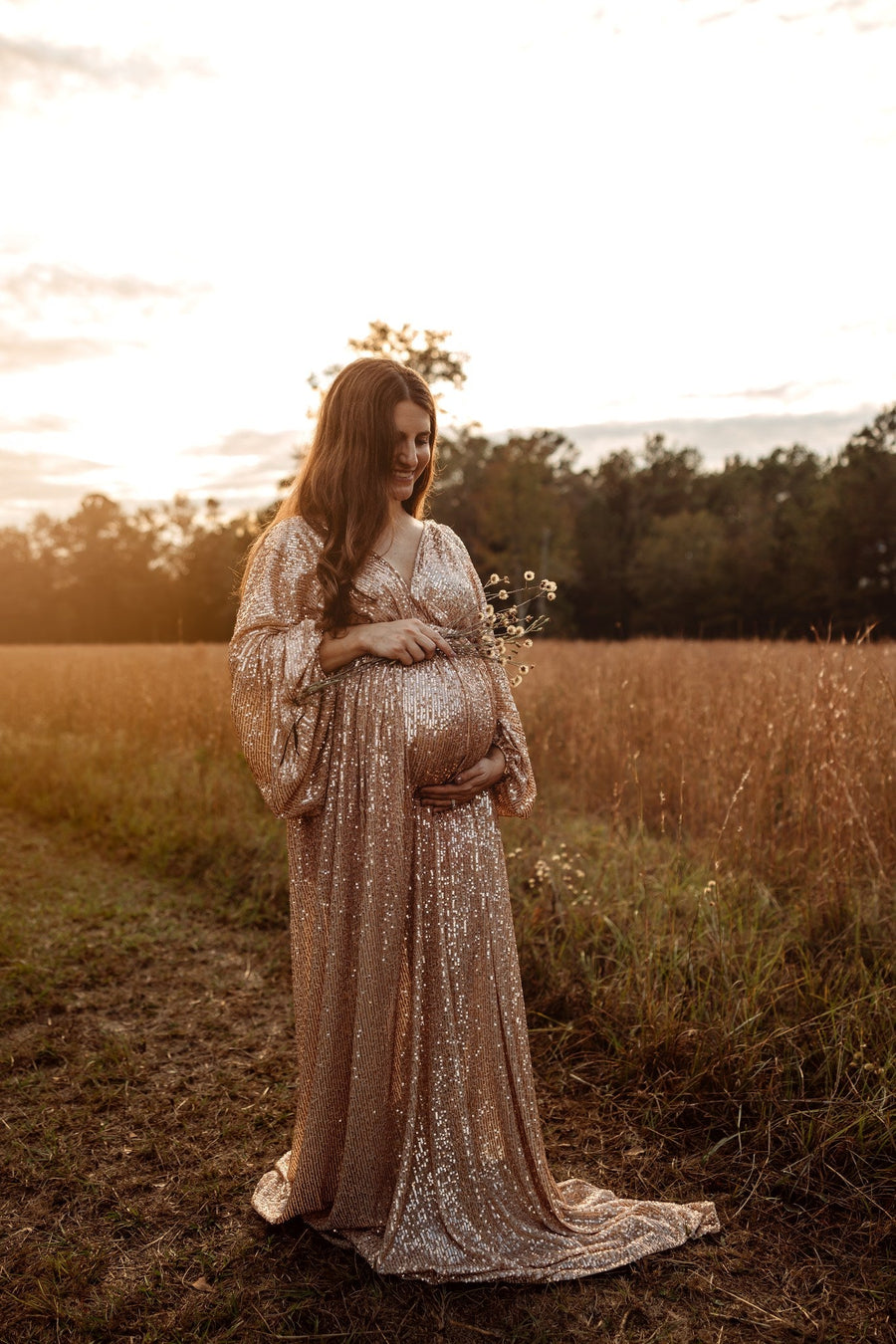 Sequin Starlight Maternity Unique Boho Dresses - Pregnancy - maternity clothes - ZeBu Be You