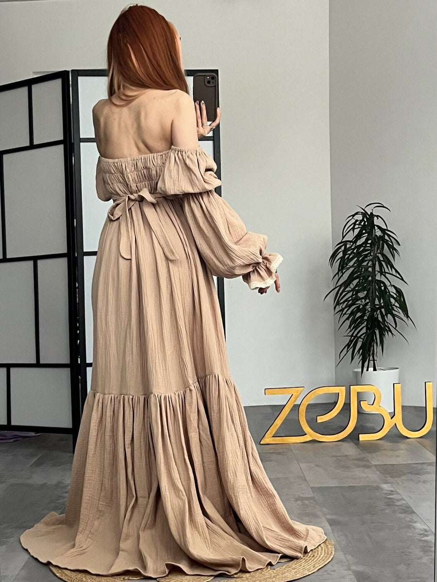 Shannon Gauze Unique Boho Dresses - Pregnancy - maternity clothes - ZeBu Be You