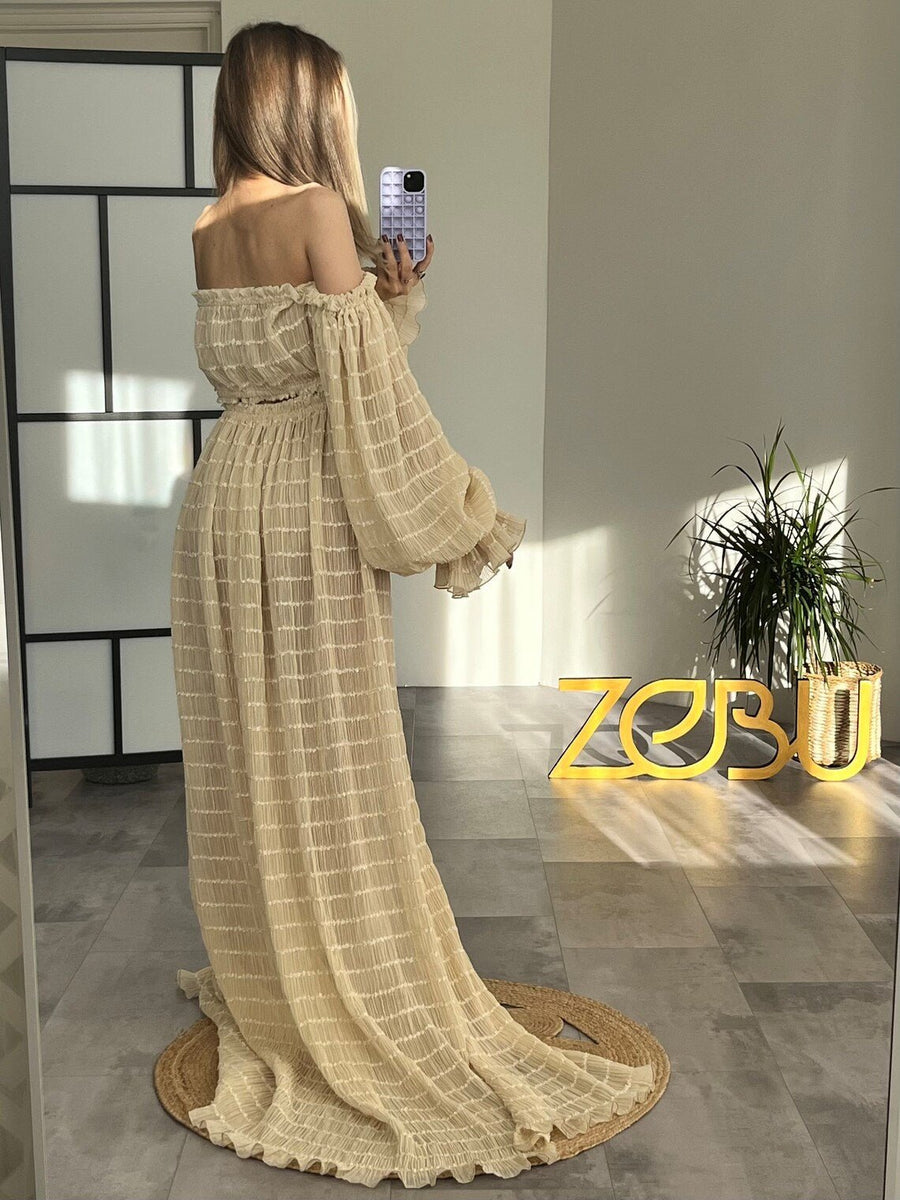 Spring Breeze Chiffon Maternity Unique Boho Dresses - Pregnancy - maternity clothes - ZeBu Be You