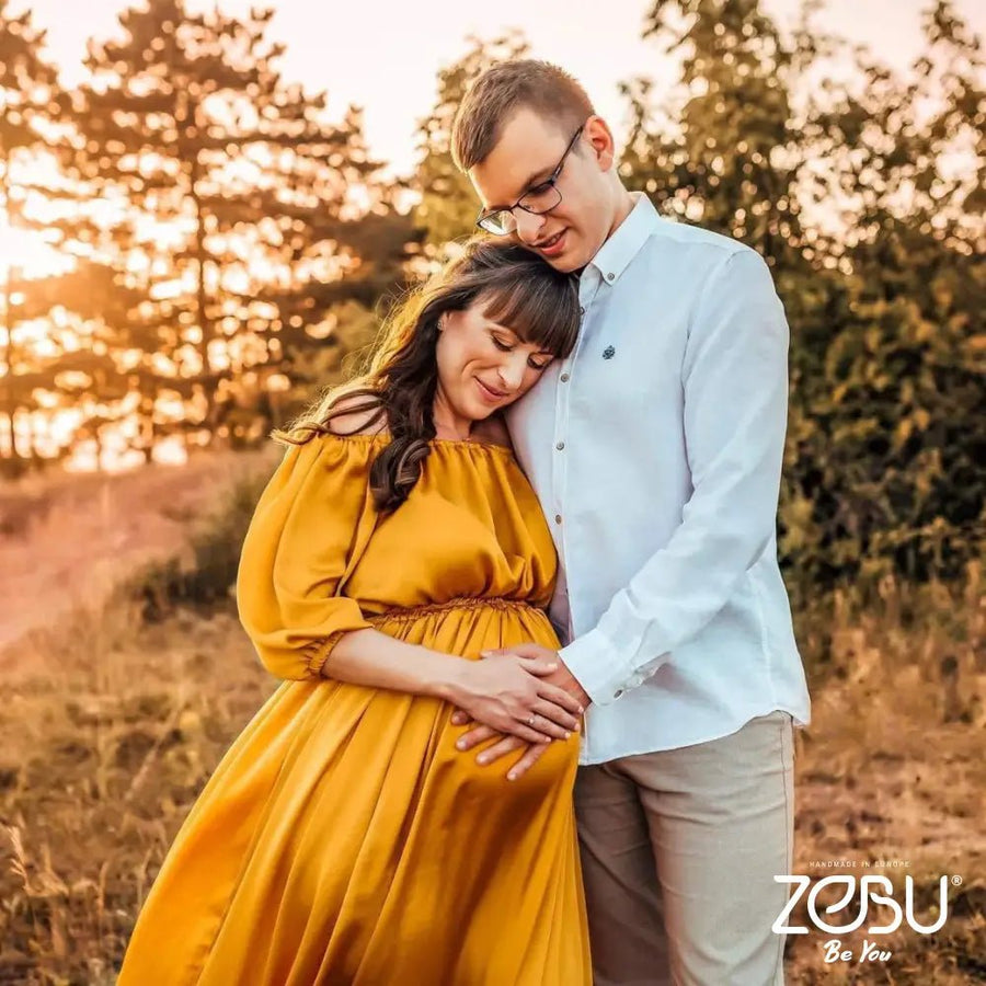 Sunflower Maternity Silk Unique Boho Dresses - Pregnancy - maternity clothes - ZeBu Be You