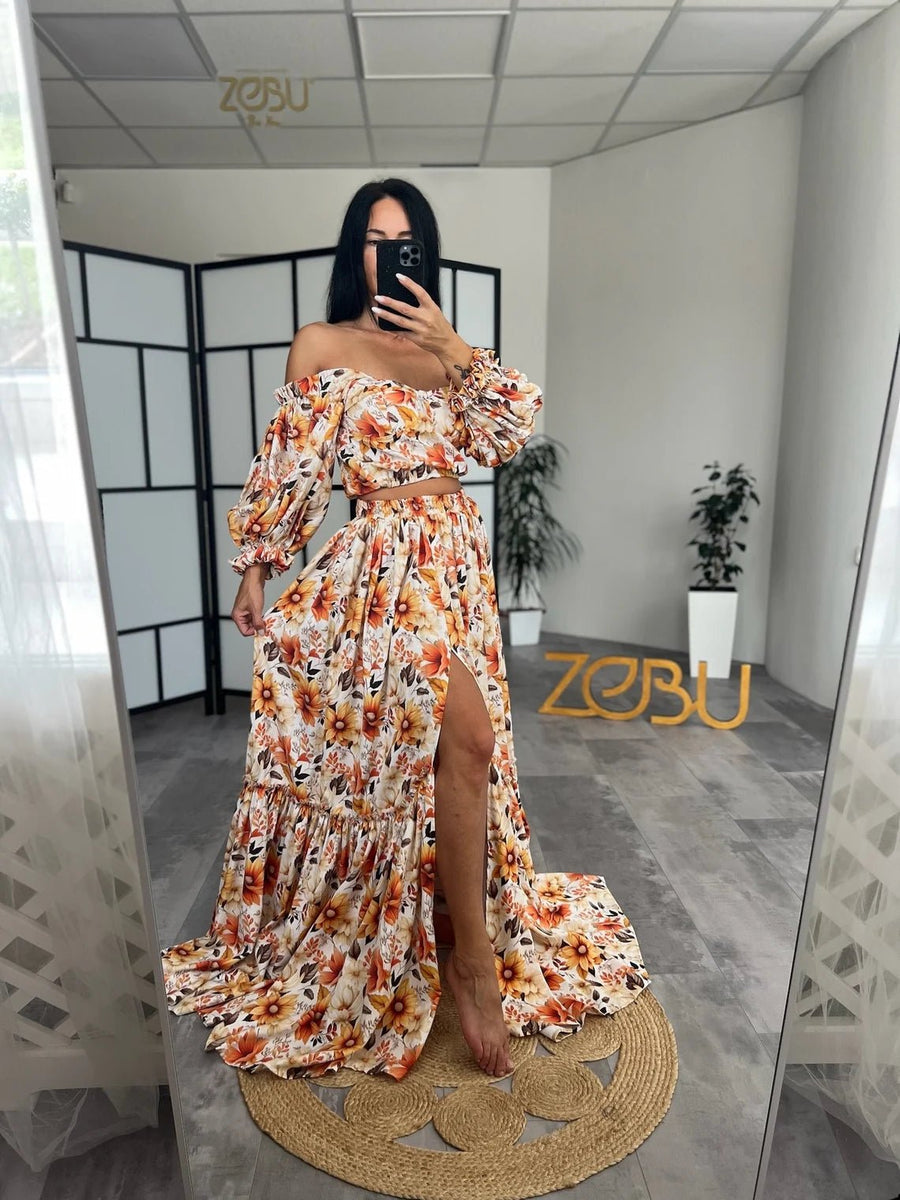 Talia two - piece Unique Boho Dresses - Pregnancy - maternity clothes - ZeBu Be You