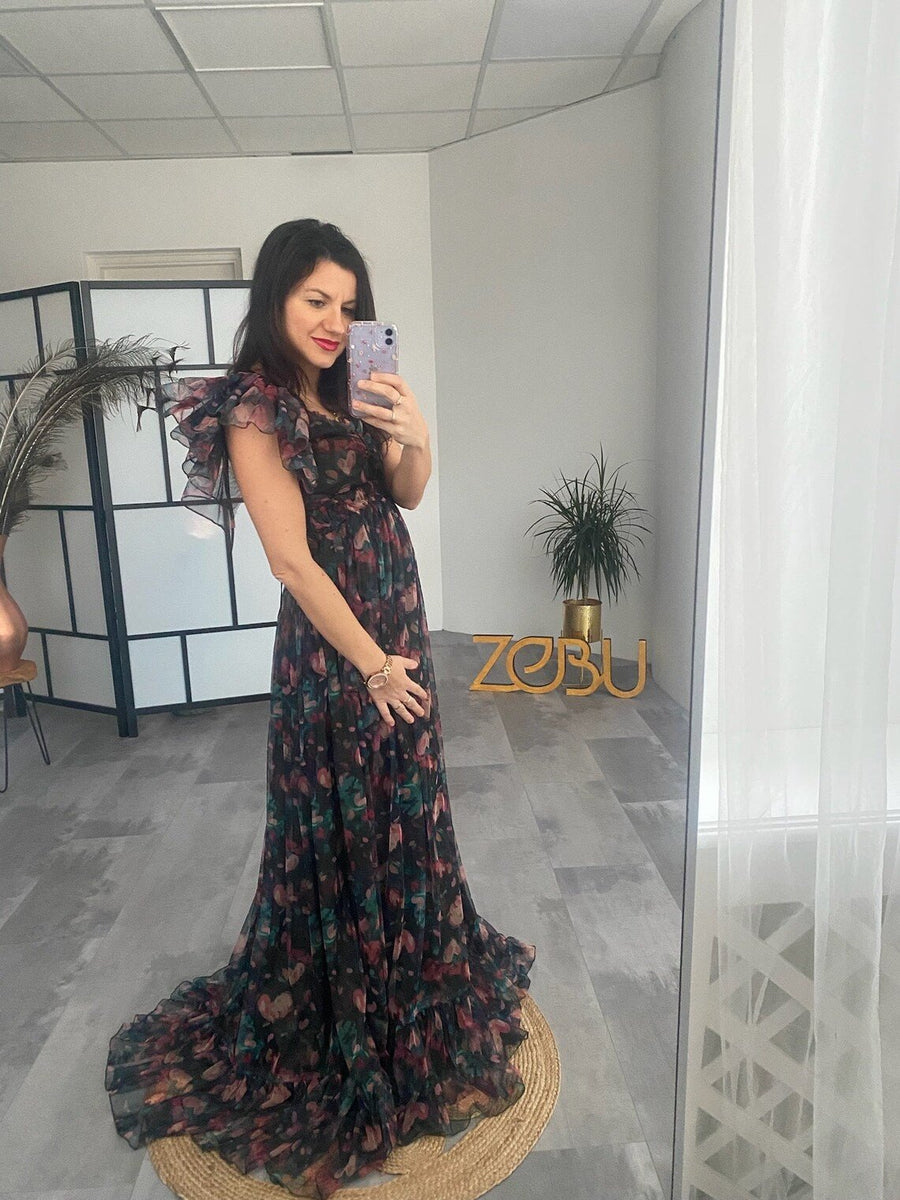Venice Tulle Maternity Two - Piece Boho Photoshoot dresses - Pregnancy - maternity clothes - ZeBu Be You